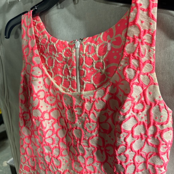Lilly Pulitizer Floral Textured A-Line Dress Mini Sleeveless Fir Flare Sizs 4 - Picture 5 of 10
